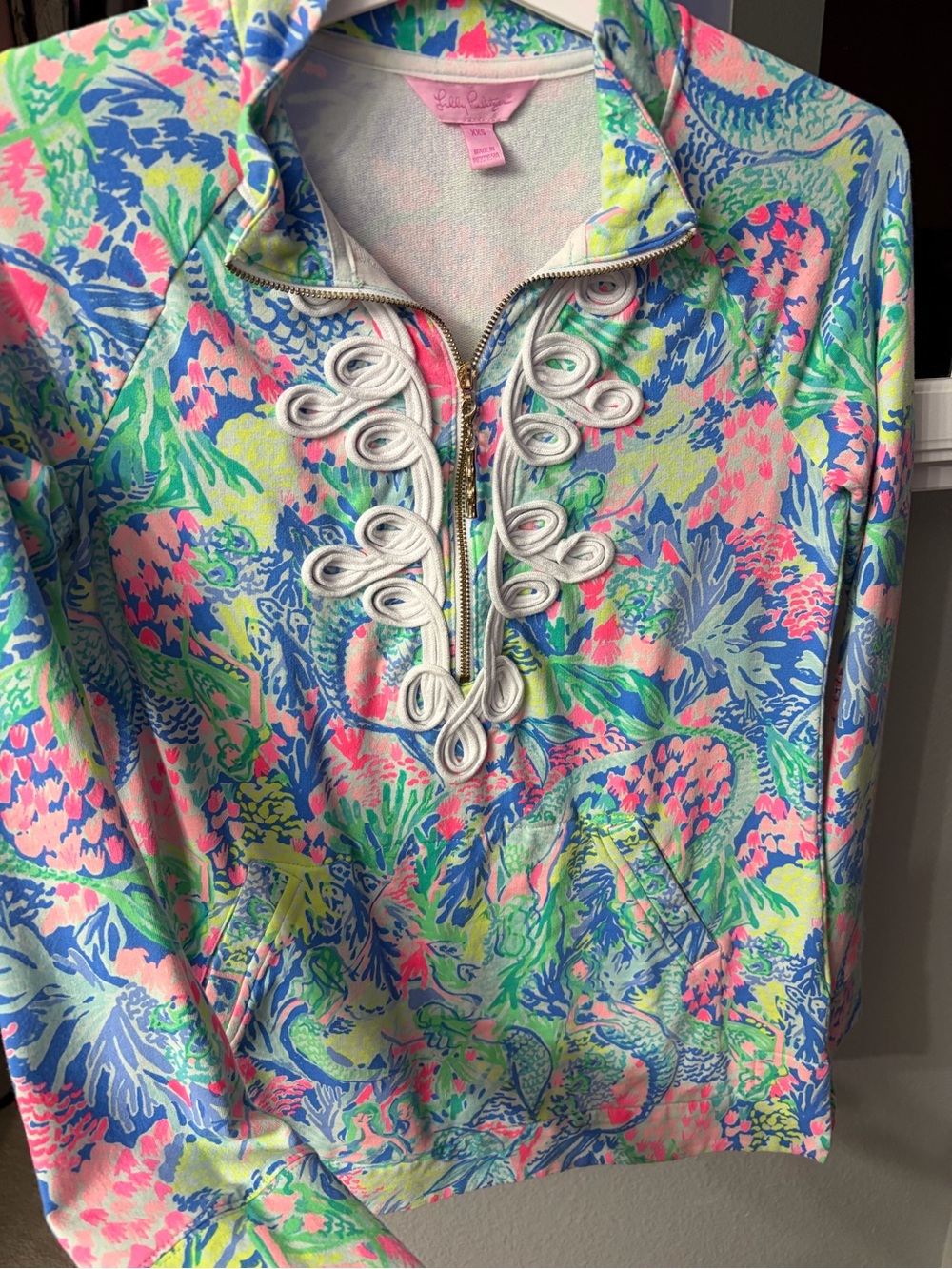 Lilly Pulitzer Multicolor Mermaid’s Cove popover Pullover Top